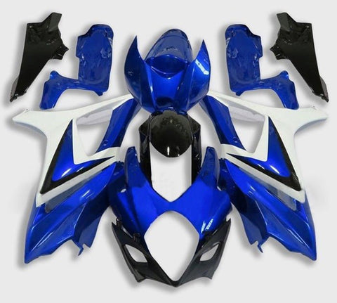 Suzuki GSXR 1000 Fairings (2005-2006) Blue, Black, White at KingsMotorcycleFairings.com