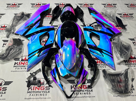 Suzuki GSXR1000 Fairings (2005-2006) Blue, Pink, Chrome Chameleon at KingsMotorcycleFairings.com