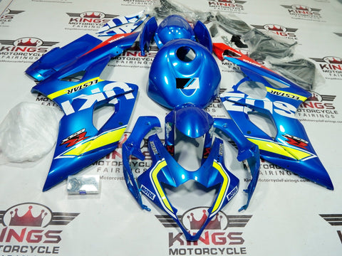 Suzuki GSXR1000 Fairings (2005-2006) Blue, White, Yellow, Motul at KingsMotorcycleFairings.com