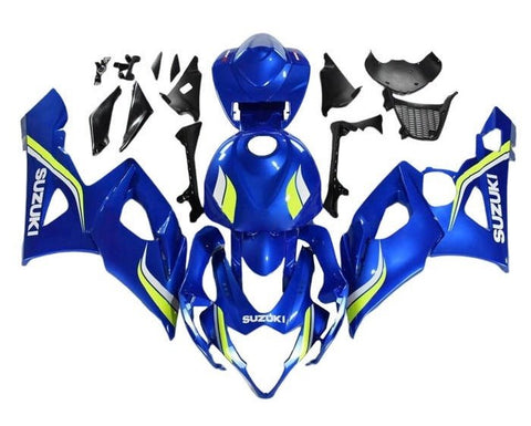 Suzuki GSXR 1000 Fairings (2005-2006) Blue, Yellow, White at KingsMotorcycleFairings.com