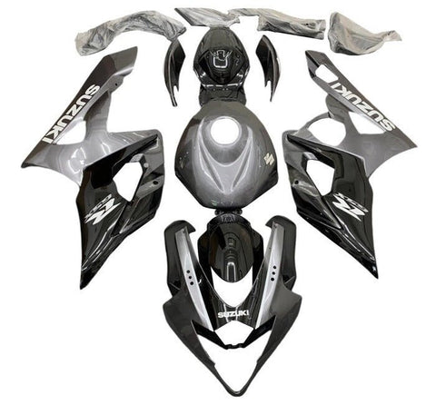 Suzuki GSXR 1000 Fairings (2005-2006) Gray, Black at KingsMotorcycleFairings.com