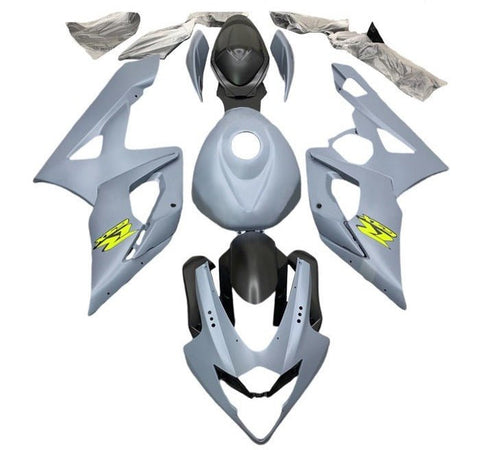 Suzuki GSXR 1000 Fairings (2005-2006) Matte Gray, Black, Yellow at KingsMotorcycleFairings.com