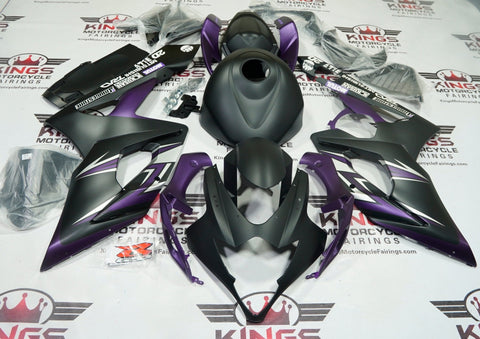 Suzuki GSXR1000 Fairings (2005-2006) Matte Purple, Black, Silver Fairings at KingsMotorcycleFairings.com