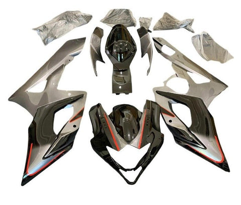 Suzuki GSXR 1000 Fairings (2005-2006) Silver, Black, Red Stripe at KingsMotorcycleFairings.com