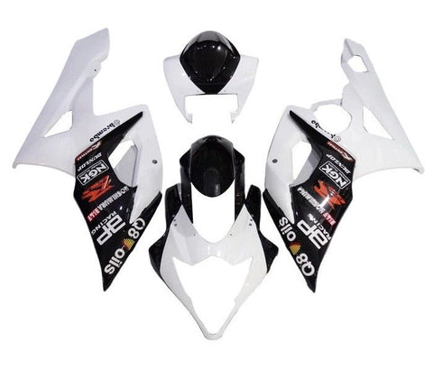 Suzuki GSXR 1000 Fairings (2005-2006) White, Black, Brembo at KingsMotorcycleFairings.com