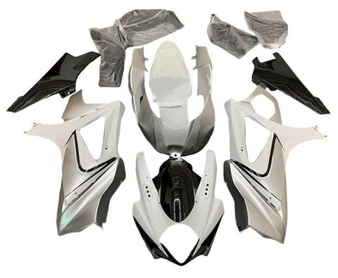 Suzuki GSXR 1000 Fairings (2005-2006) White, Silver, Black at KingsMotorcycleFairings.com