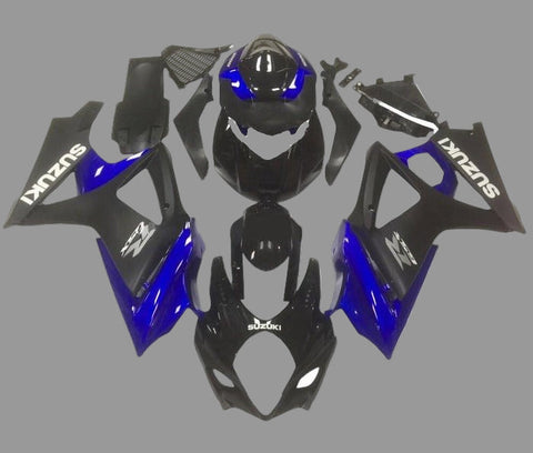 Suzuki GSXR 1000 Fairings (2007-2008) Black, Blue, Matte Black, Gray at KingsMotorcycleFairings.com