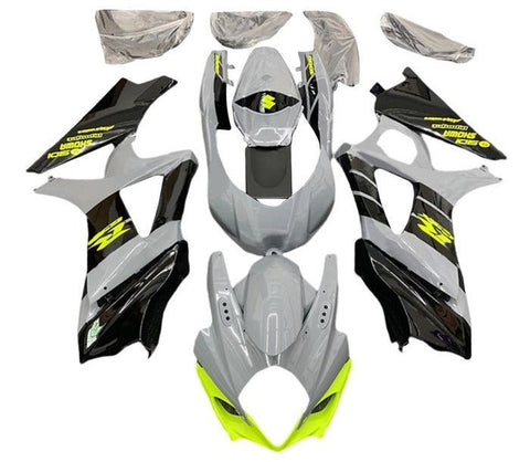 Suzuki GSXR 1000 Fairings (2007-2008) Nardo Gray, Black, Neon Yellow at KingsMotorcycleFairings.com