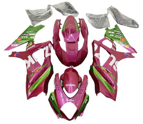 Suzuki GSXR 1000 Fairings (2007-2008) Pink, Green, White at KingsMotorcycleFairings.com