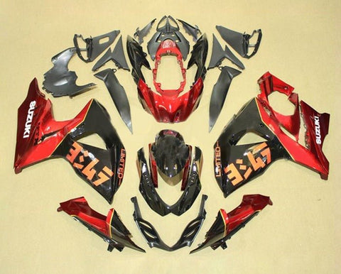 Suzuki GSXR1000 Fairings (2009-2016) Candy Red, Black, Orange at KingsMotorcycleFairings.com