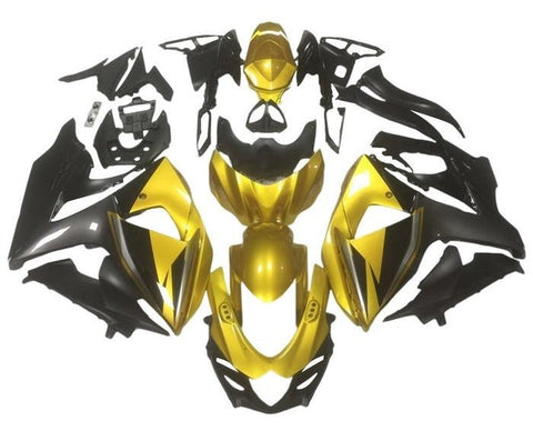 Suzuki GSXR1000 Fairings (2009-2016) Gold, Black, Dark Gray at KingsMotorcycleFairings.com