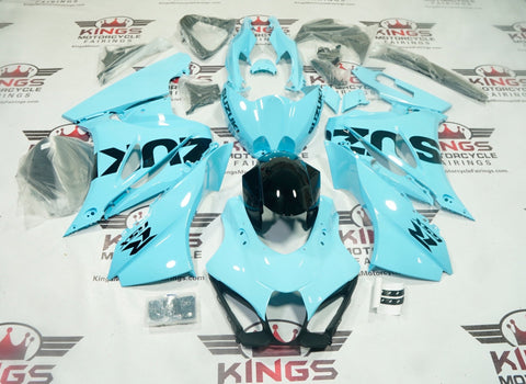 Suzuki GSXR1000 Fairings (2017-2025) Blue Sky, Black at KingsMotorcycleFairings.com