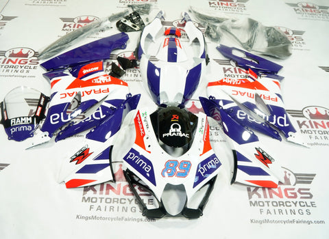 Suzuki GSXR1000 Fairings (2017-2025) White, Purple, Red Pramac from KingsMotorcycleFairings.com