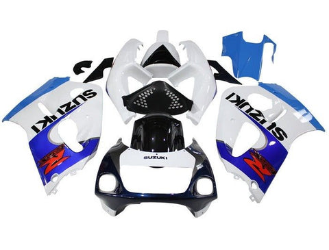Suzuki GSXR600 Fairings (1996-1999) White, Triple Blue, Black, Red at KingsMotorcycleFairings.com