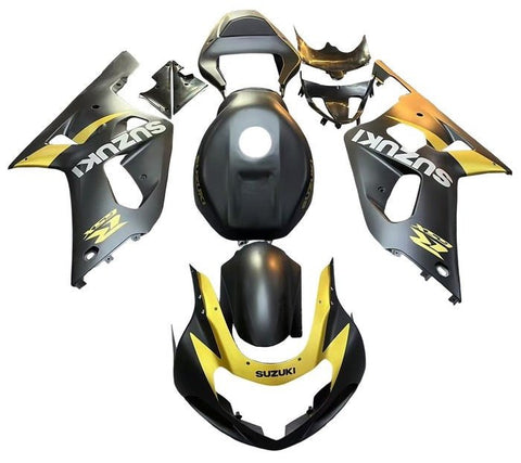 Suzuki GSXR600 Fairings (2000-2003) Matte Black, Matte Yellow at KingsMotorcycleFairings.com