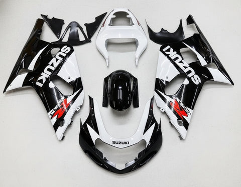 Suzuki GSXR600 Fairings (2000-2003) White, Black at KingsMotorcycleFairings.com