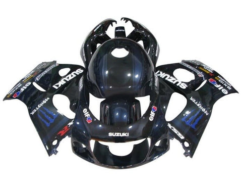 Suzuki GSXR750 Fairings (1996-1999) Black, Dark Blue at KingsMotorcycleFairings.com