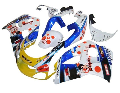 Suzuki GSXR750 Fairings (1996-1999) White, Blue, Red, Yellow at KingsMotorcycleFairings.com