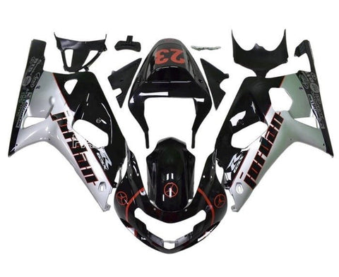 Suzuki GSXR750 Fairings (2000-2003) Black, Gray, Red Jordan at KingsMotorcycleFairings.com