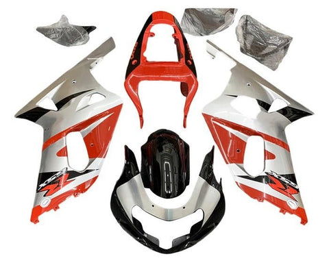 Suzuki GSXR750 Fairings (2000-2003) Silver, Black, Red at KingsMotorcycleFairings.com