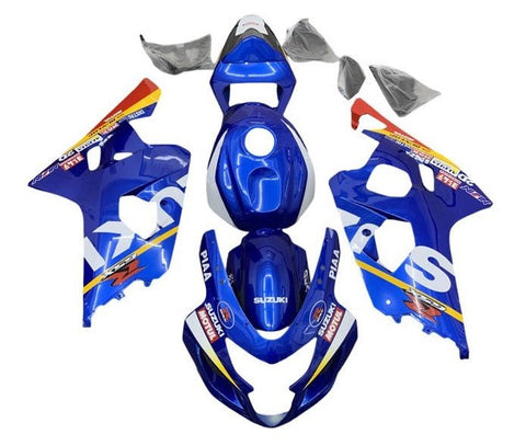 Suzuki GSXR750 Fairings (2004-2005) Blue, White, Yellow, Red at KingsMotorcycleFairings.com