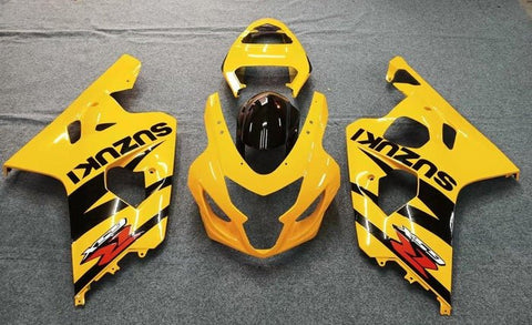 Suzuki GSXR750 Fairings (2004-2005) Yellow, Black, Red, White at KingsMotorcycleFairings.com