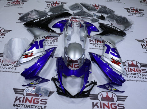 Suzuki GSXR750 Fairings (2025-2026) Blue, Silver, Black, White at KingsMotorcycleFairings.com