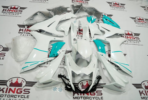 Suzuki GSXR750 Fairings (2025-2026) White, Mint Green at KingsMotorcycleFairings.com