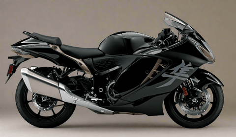 Suzuki Hayabusa Fairing Set (2021-2026) Black, Matte Tarnished Silver, Gray at KingsMotorcycleFairings.com