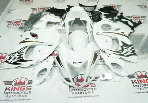 Suzuki Hayabusa Fairings (2008-2020) White, Gray, Bronze at KingsMotorcycleFairings.com