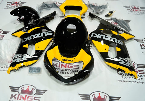 Suzuki GSXR600 (2000-2003) Black & Yellow Fairings at KingsMotorcycleFairings.com