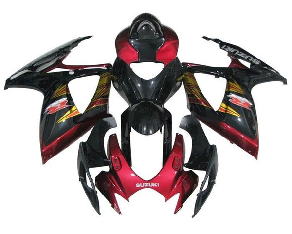 Fairings For Suzuki GSXR 600 750 Black Gold (2006-2007)