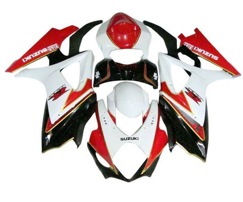 Suzuki GSXR 1000 Fairings (2005-2006) White, Red, Black, Gold at KingsMotorcycleFairings.com