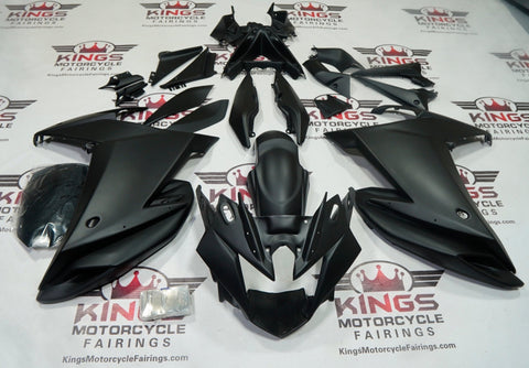 Yamaha FZ6R Fairings (2009-2015) All Black at KingsMotorcycleFairings.com