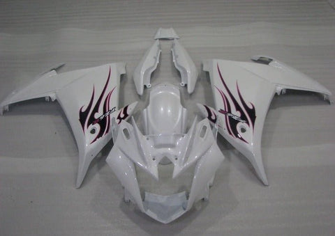 Yamaha FZ6R Fairings (2009-2015) White, Black, Red Tribal at KingsMotorcycleFairings.com