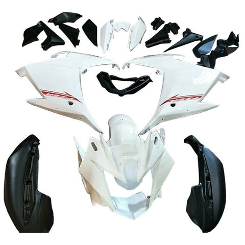 Yamaha FZ6R Fairings (2009-2015) White, Red at KingsMotorcycleFairings.com