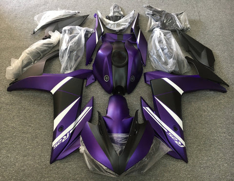 Yamaha R25 Fairings (2015-2018) Matte Purple, Black, White at KingsMotorcycleFairings.com