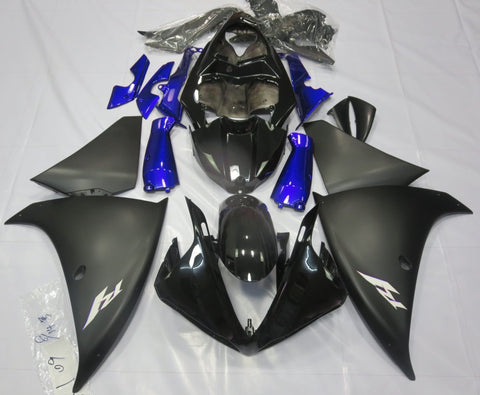 Yamaha YZF-R1 Fairings (2012-2014) Black, Matte Black, Blue at KingsMotorcycleFairings.com