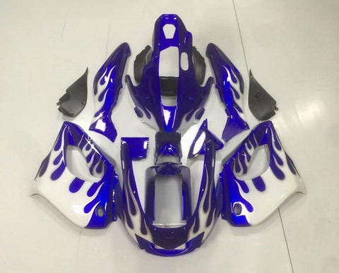 Yamaha YZF1000R Thunderace Fairings (1996-2007) Blue, White Flames at KingsMotorcycleFairings.com