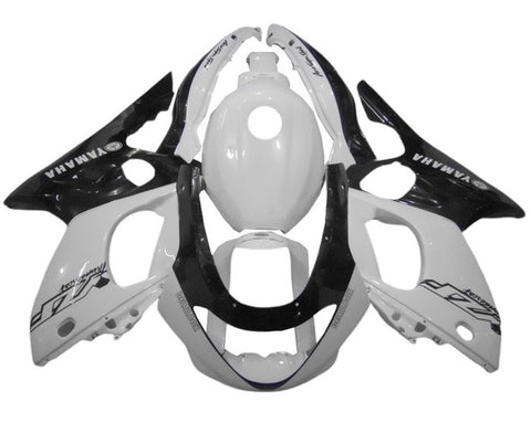 Yamaha YZF600R Thundercat Fairings (1998-2007) White, Black at KingsMotorcycleFairings.com