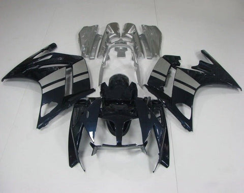 Yamaha FJR1300 Fairings (2007-2012) Black, Silver Stripes at KingsMotorcycleFairings.com