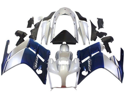Yamaha FJR1300 Fairings (2007-2012) Dark Blue, Silver at KingsMotorcycleFairings.com