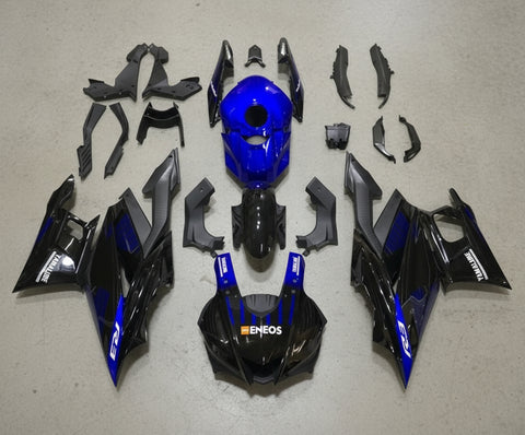 Yamaha R3 Fairings (2022-2024) Black, Blue, Eneos at KingsMotorcycleFairings.com