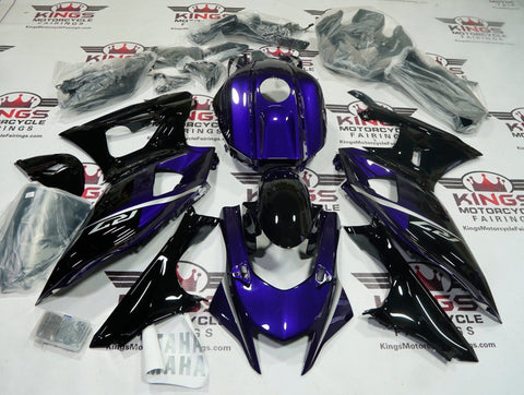 Yamaha R7 Fairings (2021-2025) Purple, Black, Silver at KingsMotorcycleFairings.com