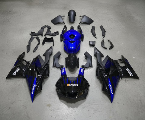 Yamaha YZF-R3 Fairings (2022-2024) Black, Blue, Eneos at KingsMotorcycleFairings.com