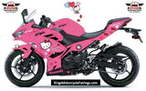 Pink Hello Kitty Fairing Kit for a 2018, 2019, 2020, 2021, 2022 & 2023 Kawasaki Ninja 400 motorcycle at KingsMotorcycleFairings.com