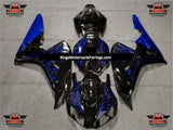 Black and Blue Flame Fairing Kit for a 2006 & 2007 Honda CBR1000RR motorcycle