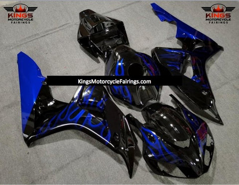 Honda CBR1000RR (2006-2007) Black & Blue Flame Fairings