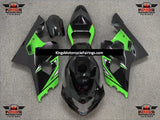 Black and Green Fairing Kit for a 2004 & 2005 Suzuki GSX-R600 motorcycle