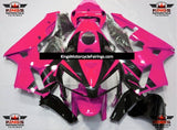 Black and Hot Pink Fairing Kit for a 2005 and 2006 Honda CBR600RR motorcycle